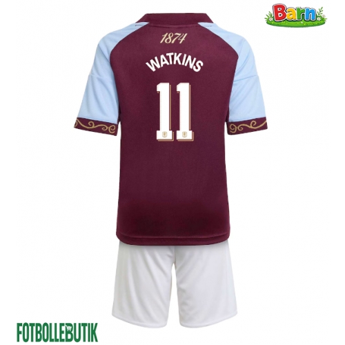 Aston Villa Ollie Watkins #11 Hemmaställ Barn 2025-26 Kortärmad (+ Korta byxor)